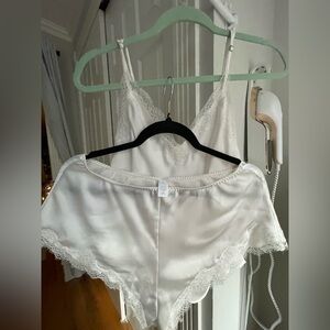 Victoria’s Secret Satin Cami Set - Cloud White, Medium